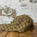 Gucci Brown Circle Logo Monogram Hat Sz M