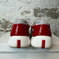 Prada Americas Cup Red Patent Grey White Sneaker Sz 8