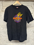 Supreme USA Flames Black T-Shirt Sz M