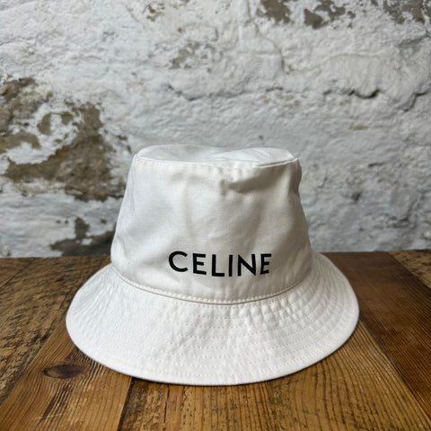 Celine White Bucket Hat