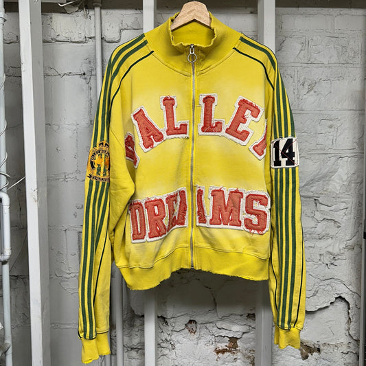 Vale Olympia Brazil Yellow Zip Up Sweatshirt Sz XL