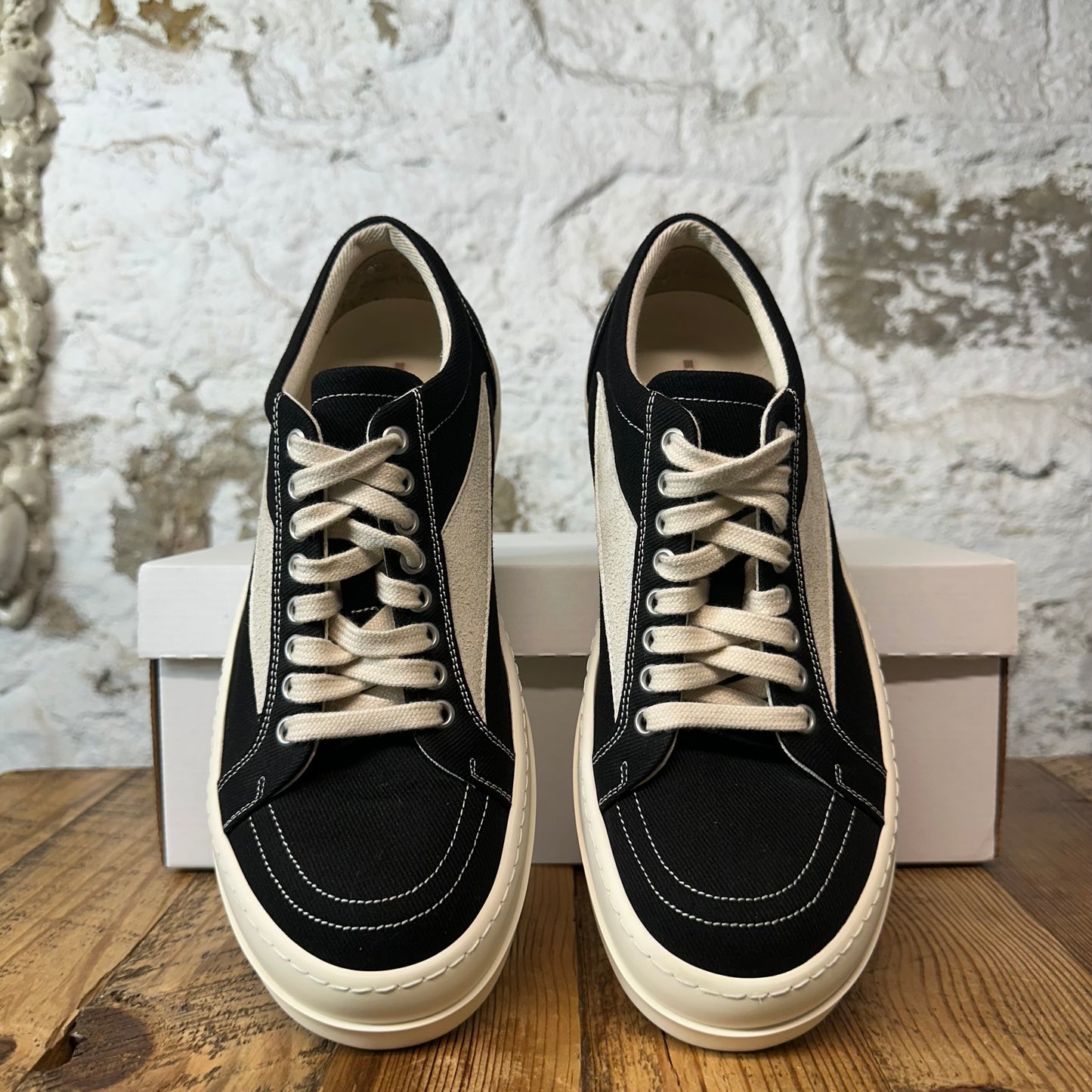 Rick Owens DRKSHDW Vintage Black Milk Sneaker Sz 8 (41)
