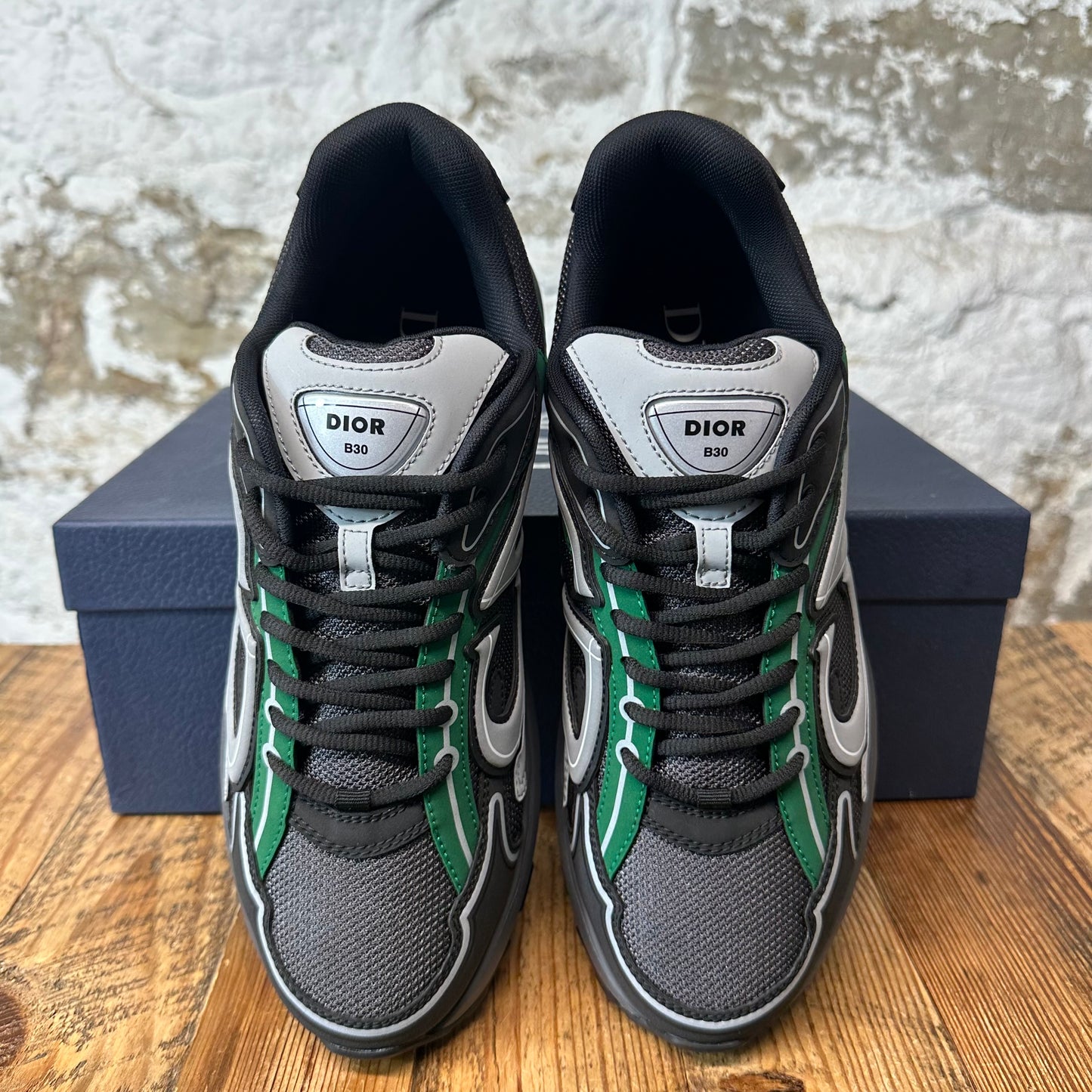 Dior B30 Green Black Grey Sneaker Sz 10 (43) DS