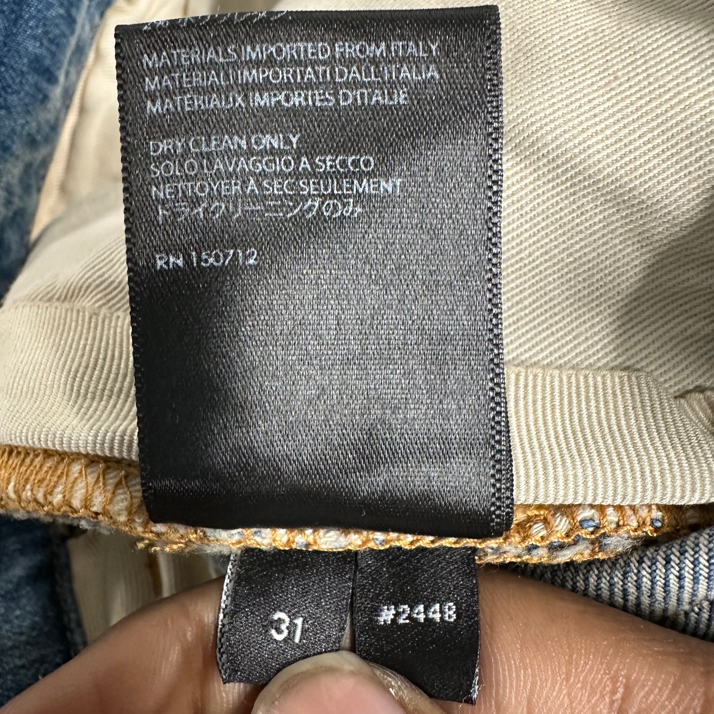 Amiri MX2 Blue Black Patch Blue Denim Sz 31