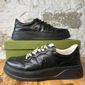 Gucci Chunky Embossed GG Black Sneaker Sz 11.5