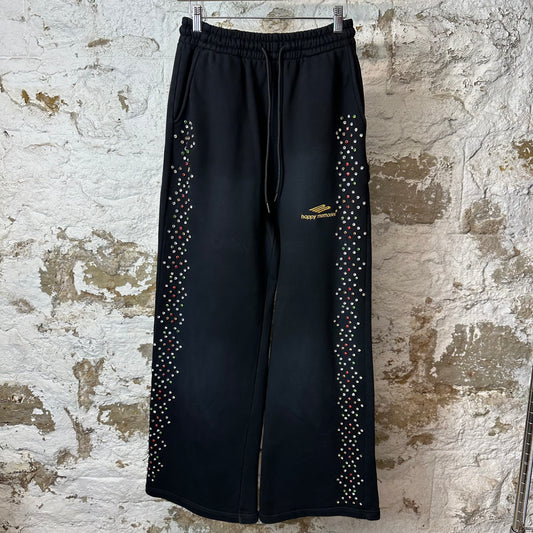HMDD Crystal Sweatpants Black Sz S