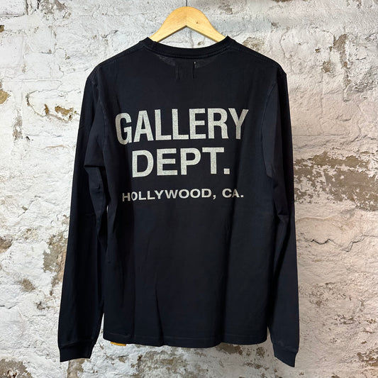 Gallery Dept White Logo L/s Black Sz S