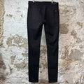 Amiri MX1 Brown Suede Black Denim Jeans Sz 34