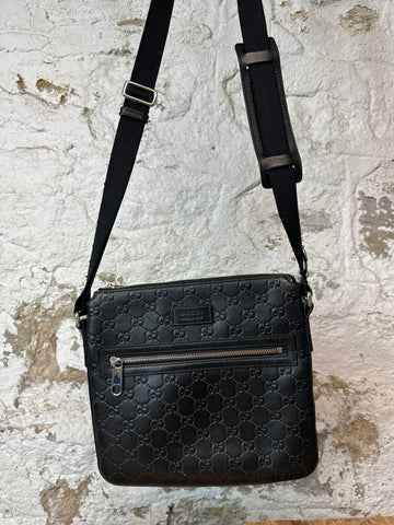 Gucci Embossed Black Sidebag