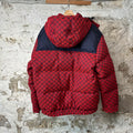 Gucci GG Monogram Red Navy Puffer Jacket Sz XL (52)