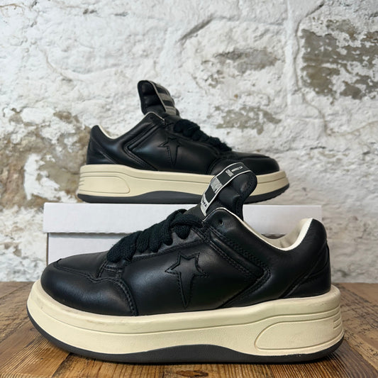 Rick Owens Low TurboWPN Black Cream Sneaker Sz 8.5
