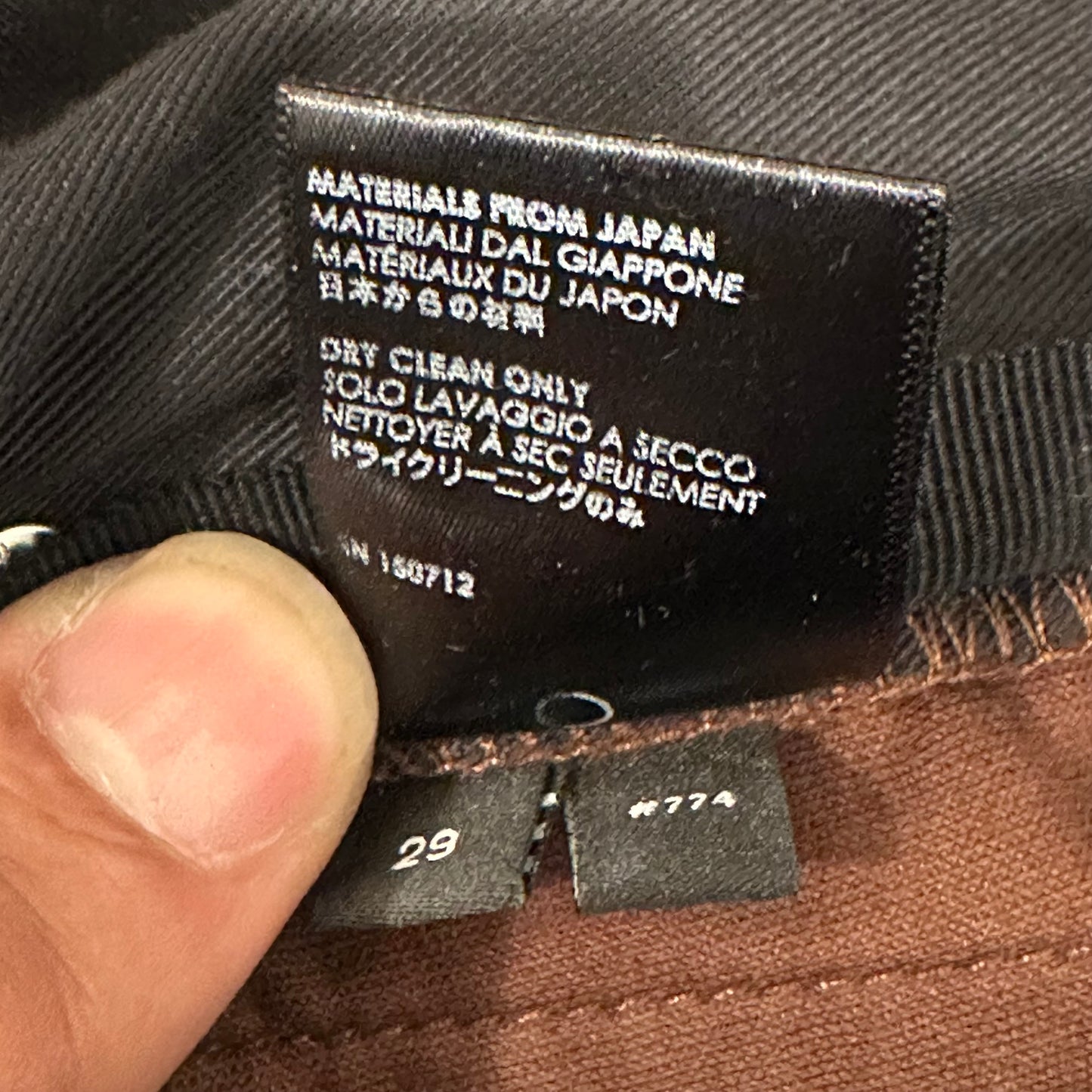 Amiri Plain Brown Velour Jeans Sz 29