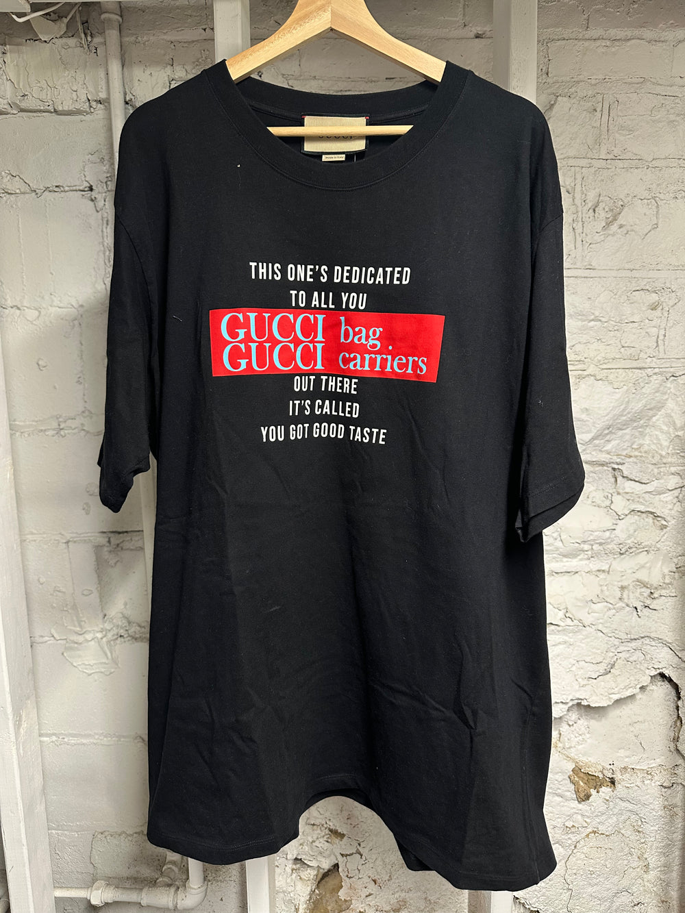 Gucci Bag Carriers T-shirt Black Sz XXXL