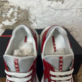 Prada Americas Cup Red Patent Grey White Sneaker Sz 8