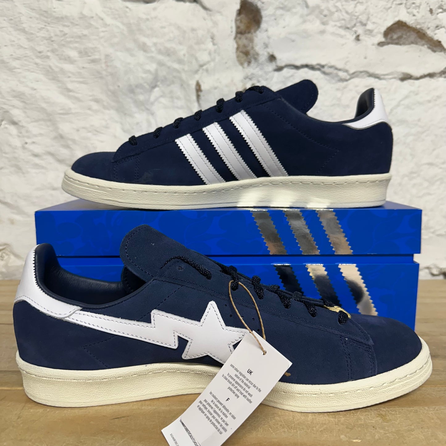 Adidas Campus 80s Bape Collegiate Navy Sz 10 DS