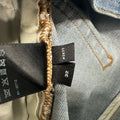 Amiri MX1 Cracked Orange Blue Denim Jeans Sz 32