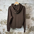Amiri White Bar Logo Brown Hoodie Sz XS
