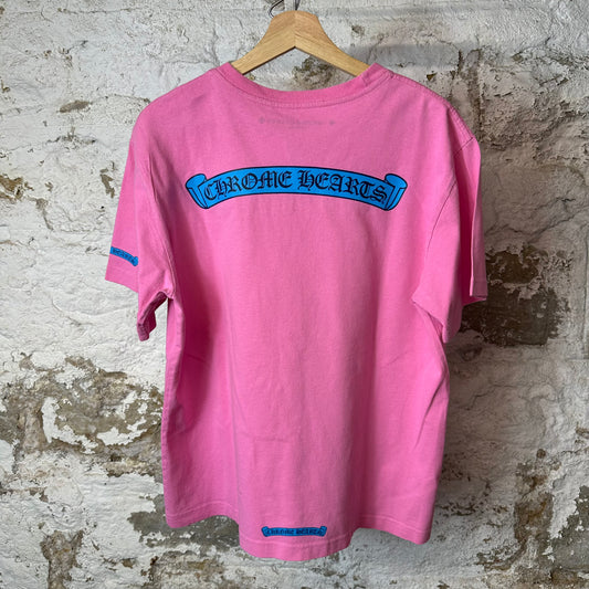 Chrome Hearts Matty Boy Blue Scroll T-shirt Pink Sz L