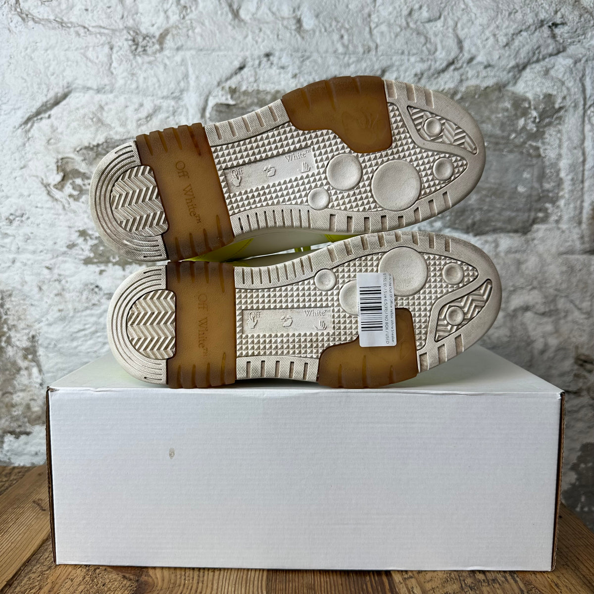 Off-White Out Of Office Yellow White Sneaker Sz 6.5 (39)