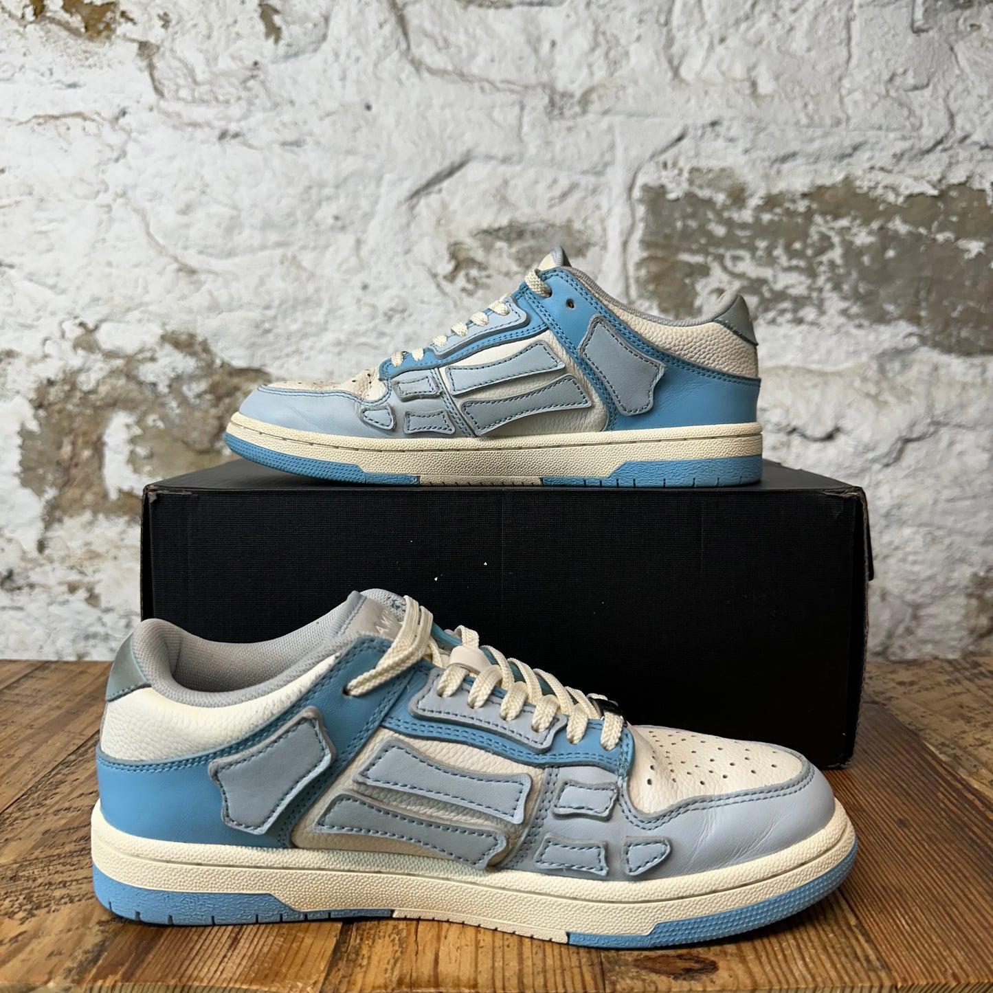Amiri Light Blue Skeleton White Cream Sneaker Sz 6 (38)