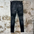 Amiri Plain Faded Black Distressed Denim Jeans Sz 32