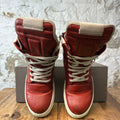 Rick Owens Geobasket Cardinal Red Milk Sneaker Sz 7 (40)