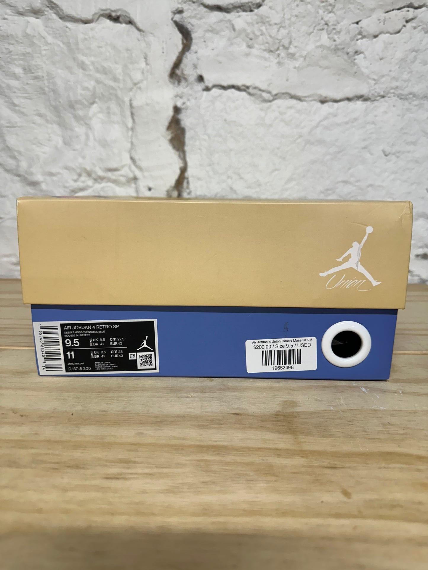 Air Jordan 4 Union Desert Moss Sz 9.5