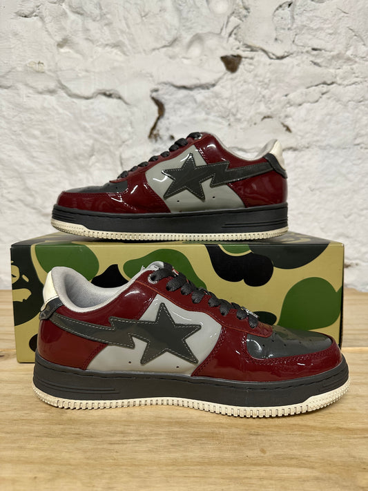 Bape Bapesta Nostalgic Burgundy Grey Sz 8.5