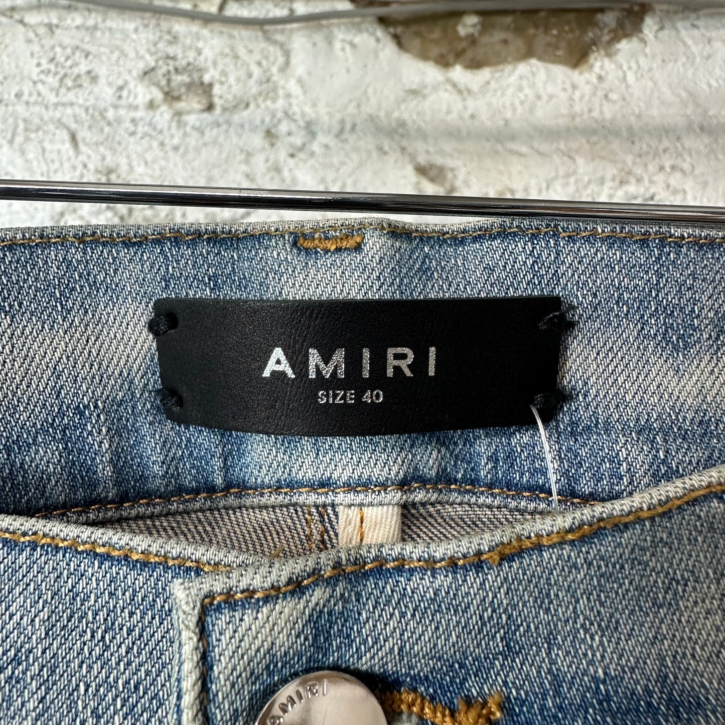 Amiri Blue Bones Blue Denim Jeans Sz 40