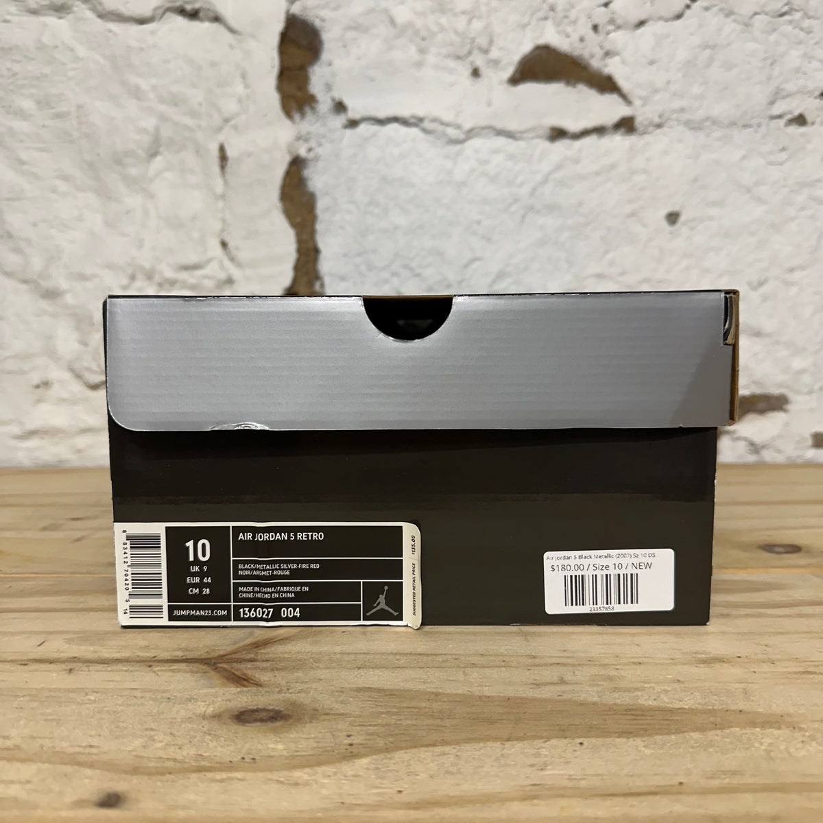 Air Jordan 5 Black Metallic (2007) Sz 10 DS