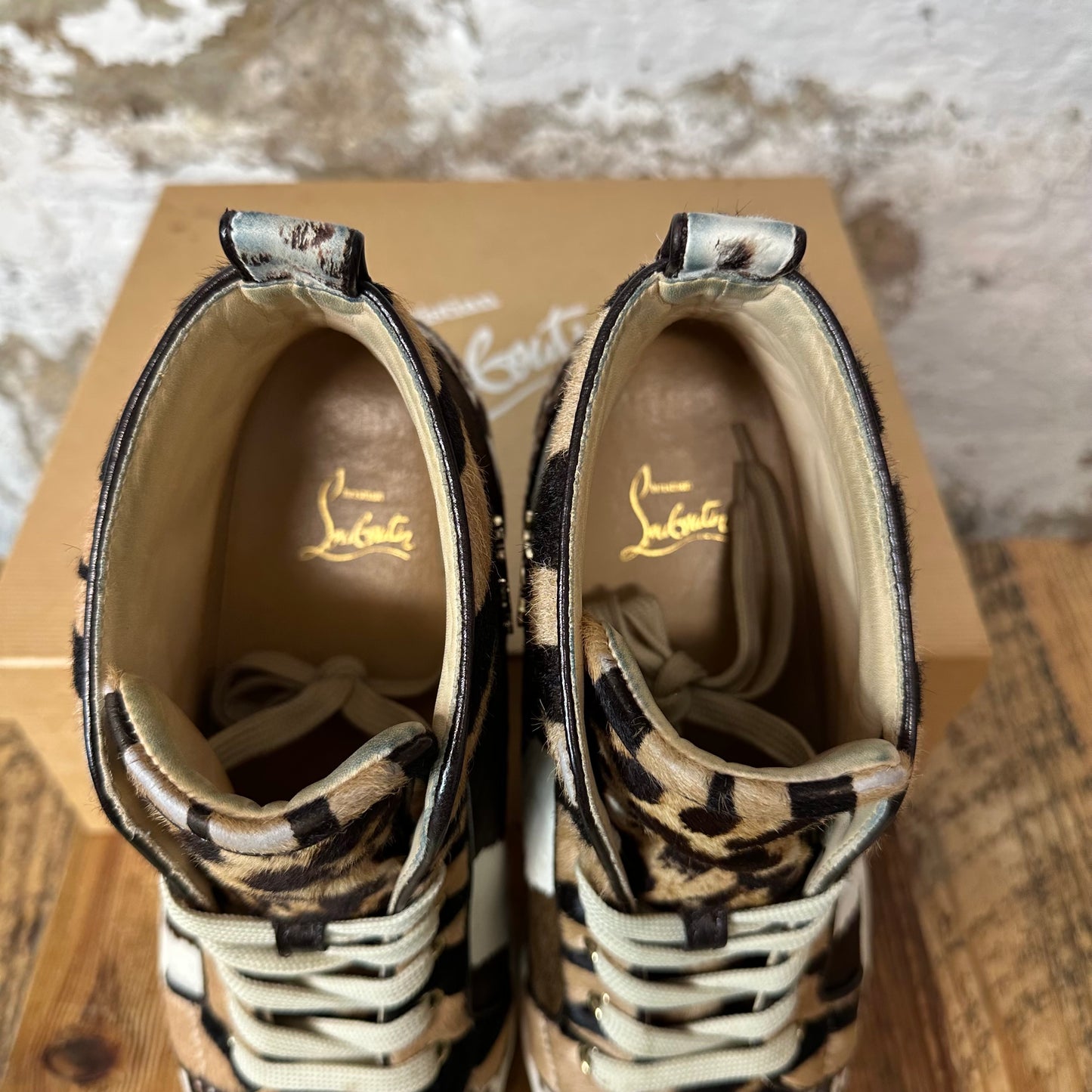 Christian Louboutin High Animal Print Sneaker Sz 9 (42)