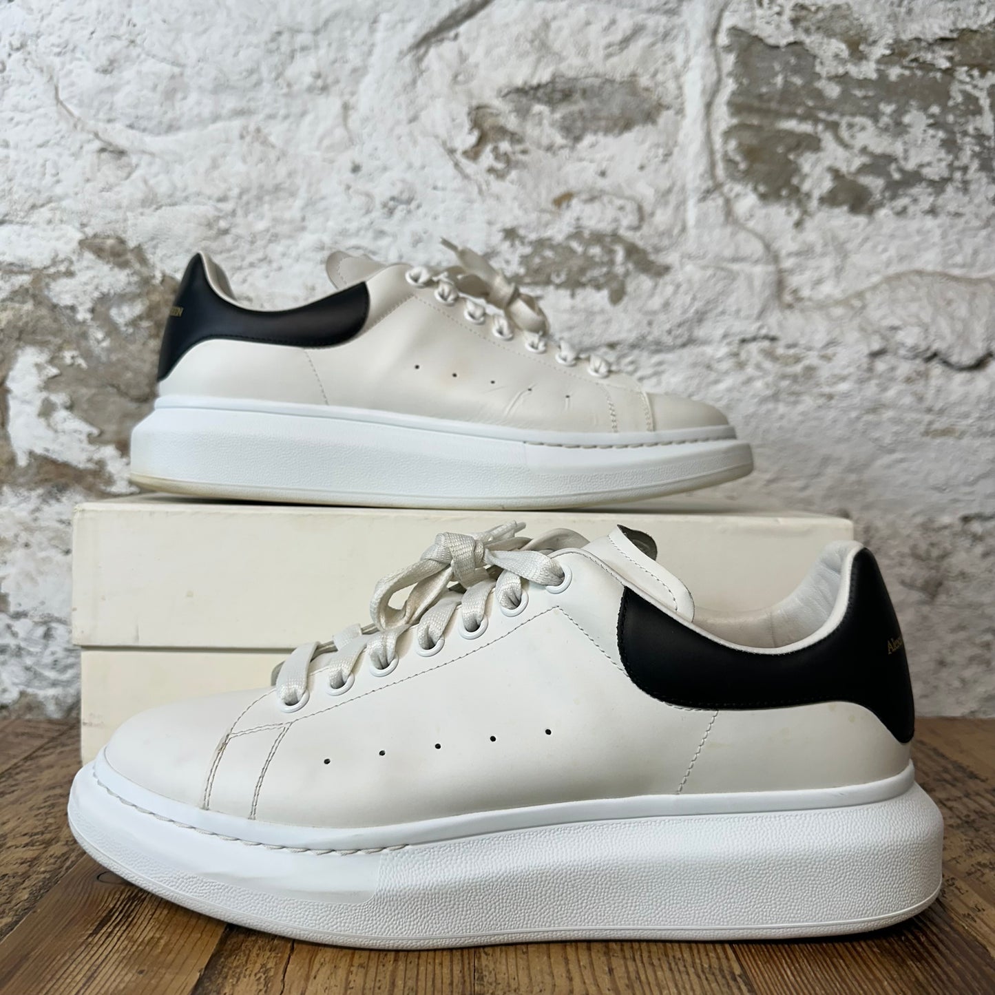 Alexander Mcqueen Black Tab White Sneaker Sz 12 (45)
