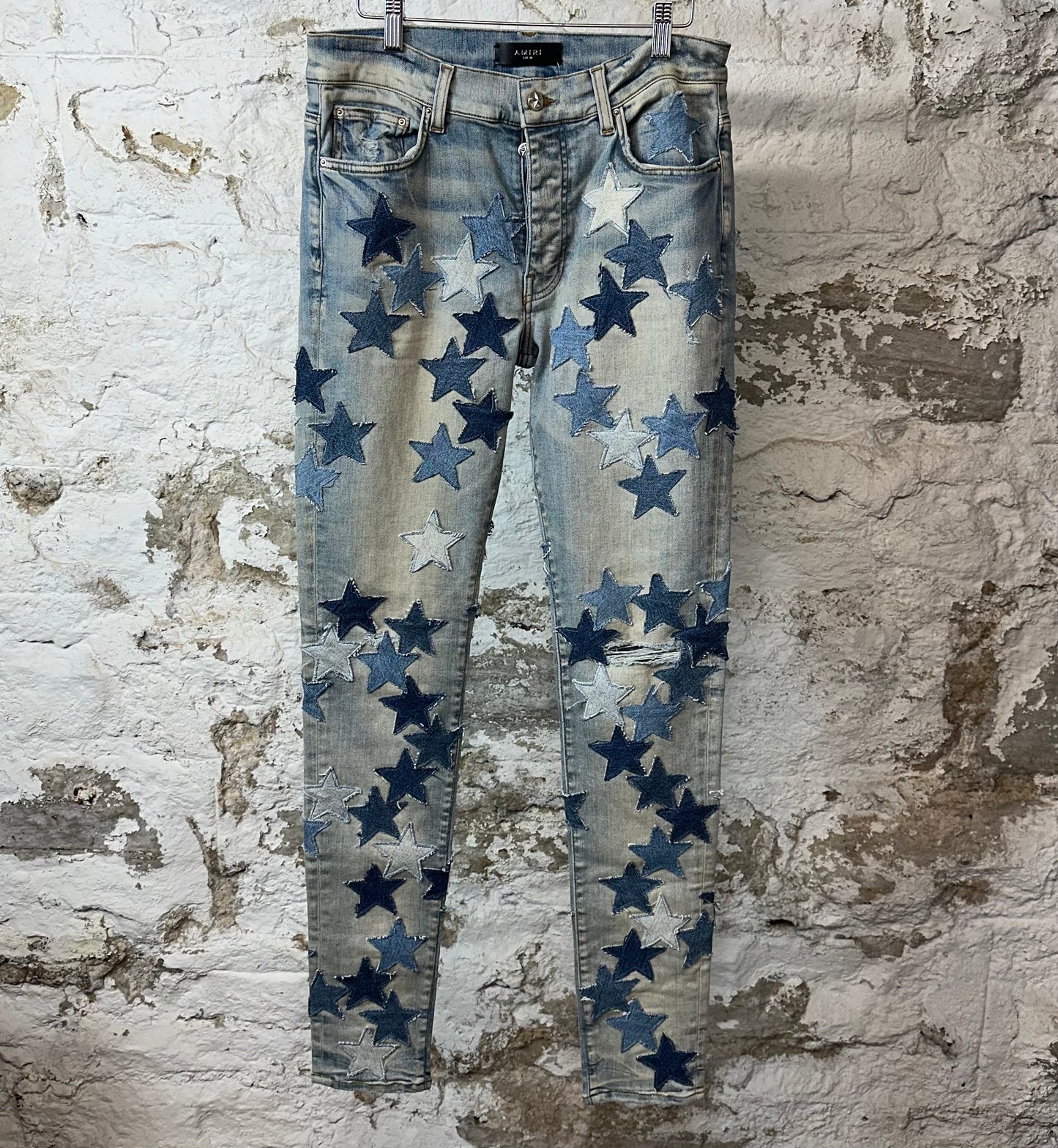 Amiri Chemist Denim Star Blue Denim Jeans Sz 32