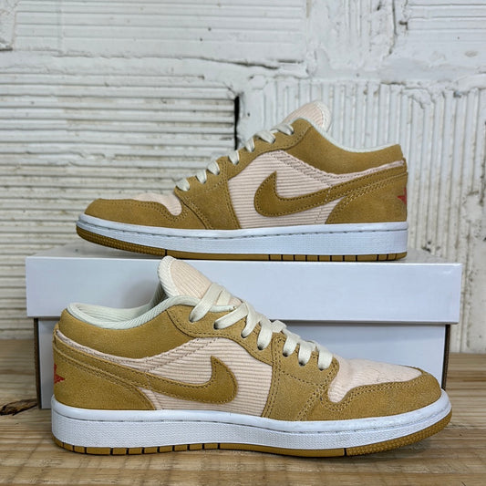Air Jordan 1 Low Twine Orange Quartz Corduroy Sz 4.5 (6W)