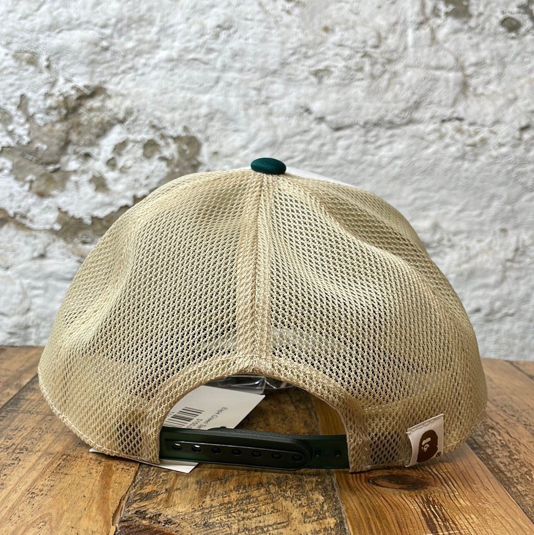 Bape Green Tan Trucker Hat