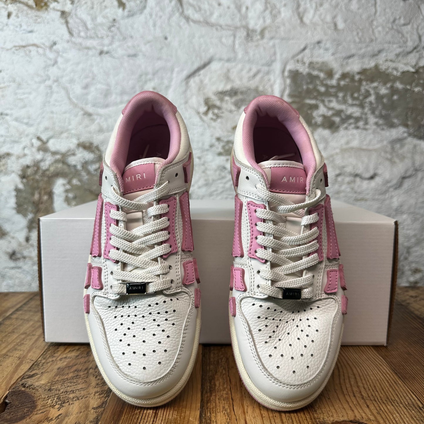 Amiri Pink Skeleton White Cream Sneaker Sz 5 (37)