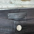 Amiri MX1 Black Leather Black Denim Jeans Sz 32