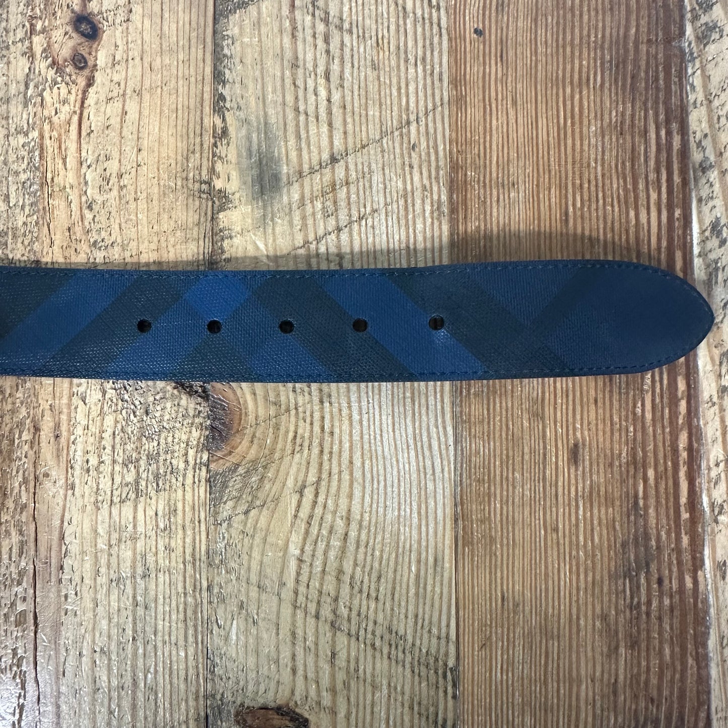 Burberry Blue Black Check Belt Sz (105/42)