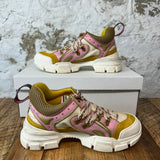 Gucci Flashtrek Pink Yellow Sz 6 (38) No Box