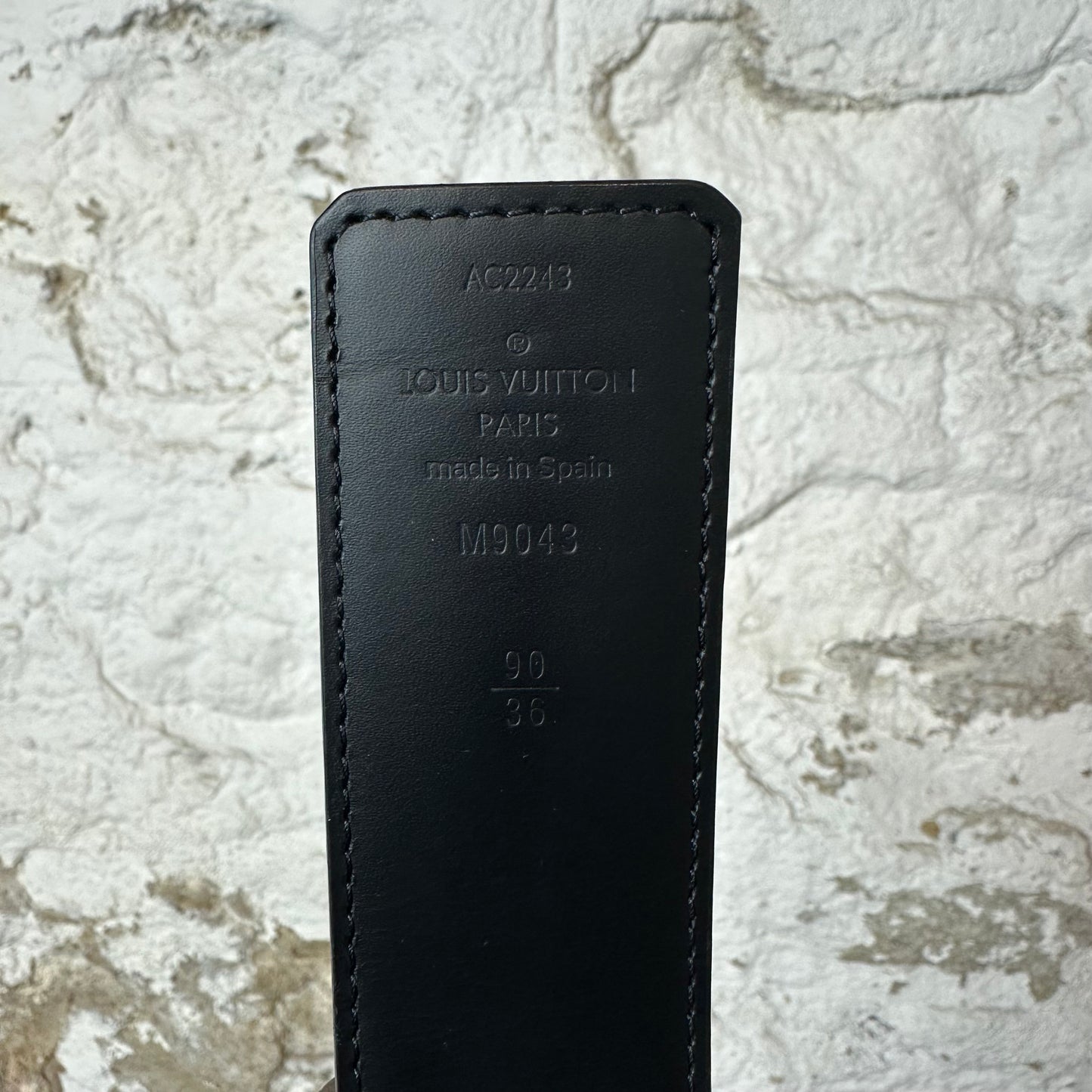 Louis Vuitton Graphite Monogram Belt Sz 90/36 W/ Box