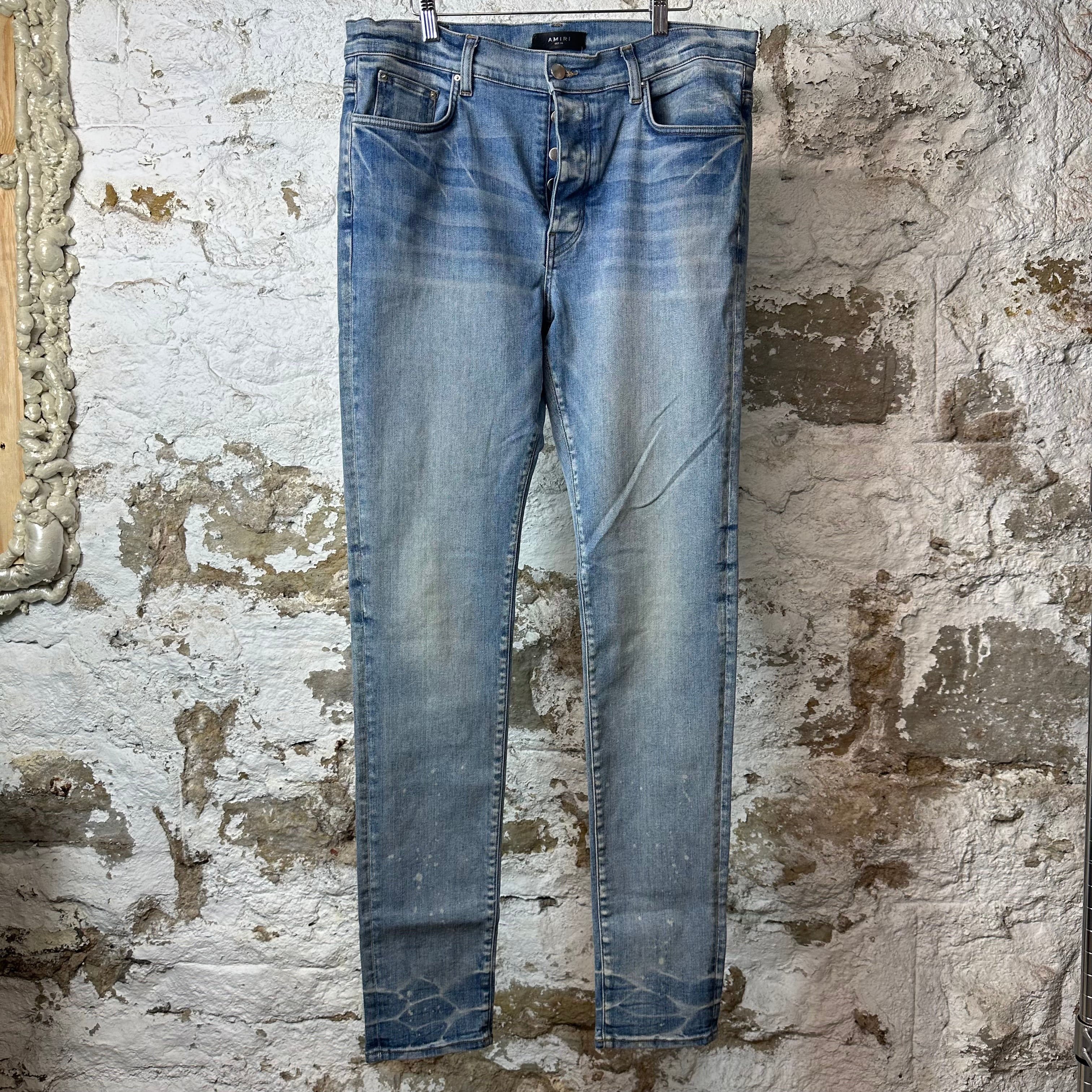 Amiri Plain Blue Denim Jeans Sz 36
