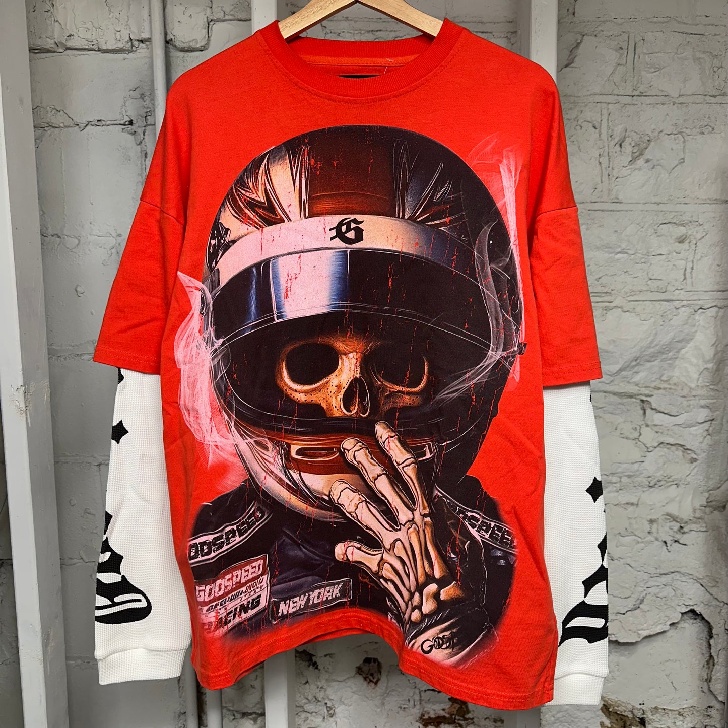 Godspeed F1 World Cup Red Thermal Long Sleeve T-Shirt Sz M