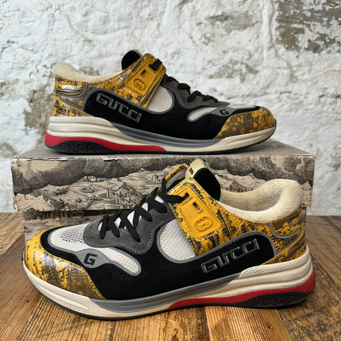 Gucci Ultrapace Black Yellow White Sneaker Sz 11
