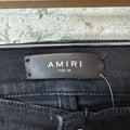 Amiri MX1 Marble Patch Black Denim Jeans Sz 28