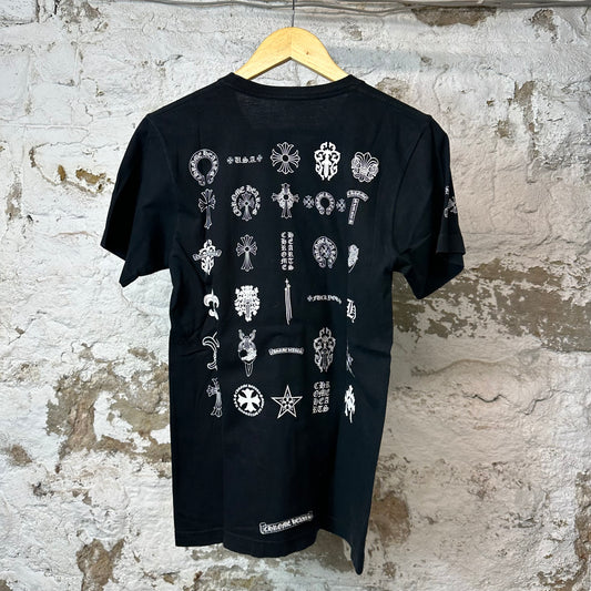 Chrome Hearts Eyechart T-shirt Black Sz S