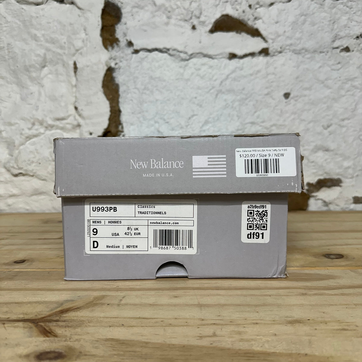 New Balance 993 MiUSA Pink Taffy Sz 9 DS