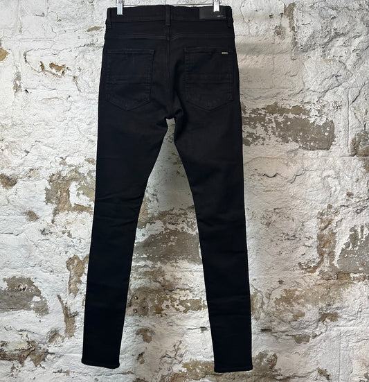Amiri MX1 Aloha Patch Black Denim Jeans Sz 30