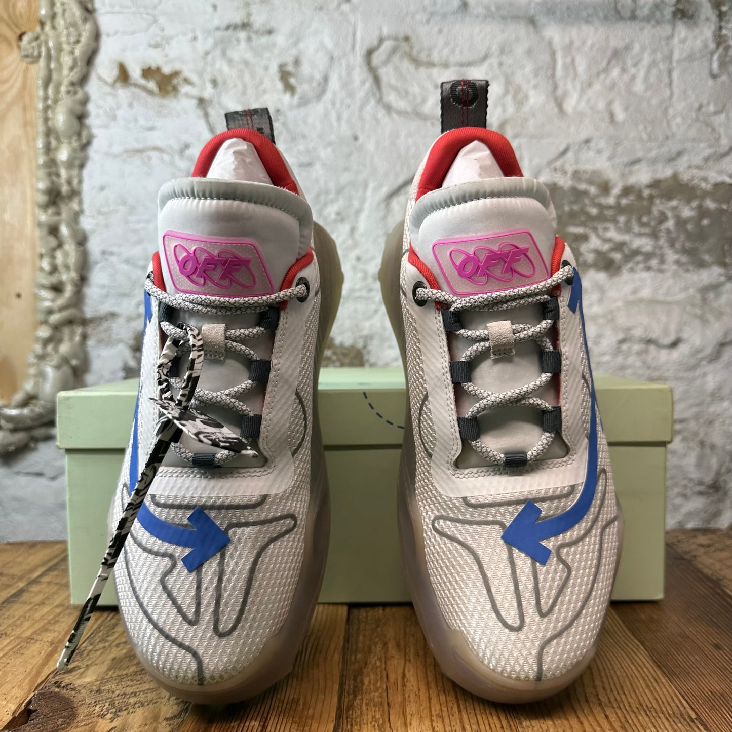 Off-White ODSY 1000 Blue White Mesh Sneaker Sz 10 (43) DS