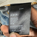 Amiri MX2 Multicolor Flannel Blue Denim Jeans Sz 34