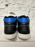 Air Jordan 1 Mid Black Royal Blue Sz 10